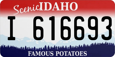 ID license plate I616693