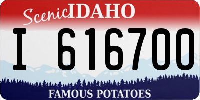 ID license plate I616700