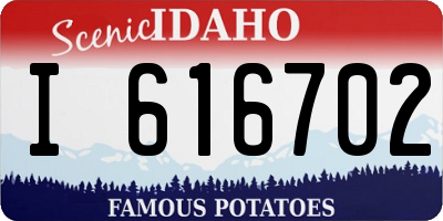 ID license plate I616702
