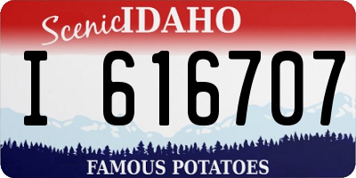 ID license plate I616707