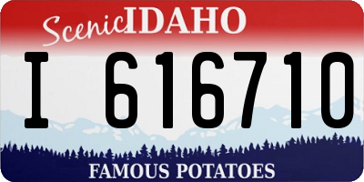 ID license plate I616710