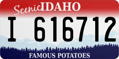 ID license plate I616712