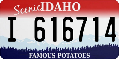 ID license plate I616714