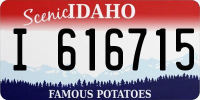 ID license plate I616715