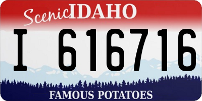 ID license plate I616716