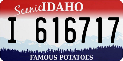 ID license plate I616717