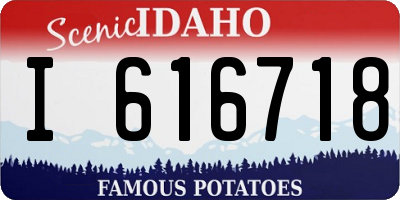 ID license plate I616718