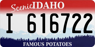 ID license plate I616722