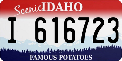 ID license plate I616723