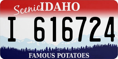 ID license plate I616724