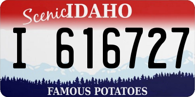 ID license plate I616727