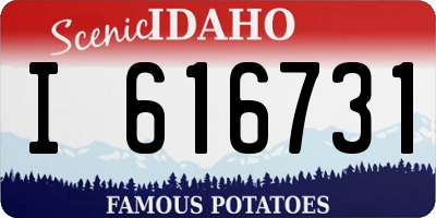 ID license plate I616731