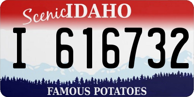 ID license plate I616732