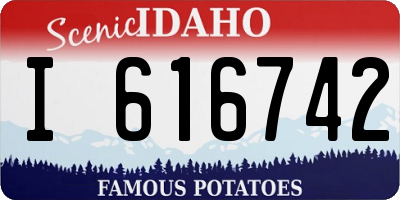 ID license plate I616742