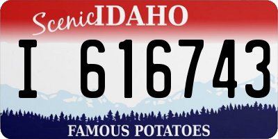 ID license plate I616743