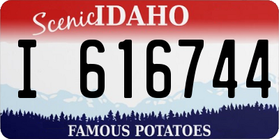 ID license plate I616744
