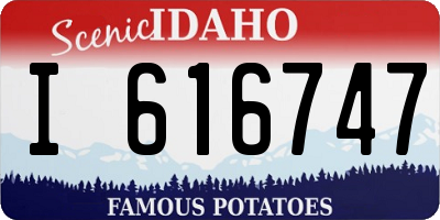 ID license plate I616747