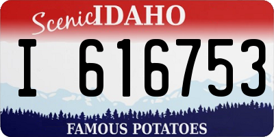 ID license plate I616753