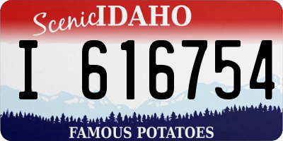 ID license plate I616754