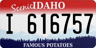 ID license plate I616757