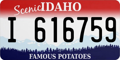 ID license plate I616759