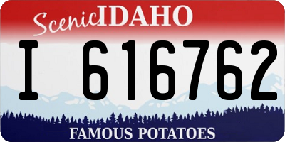 ID license plate I616762