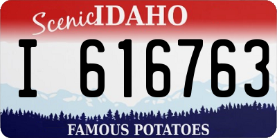 ID license plate I616763