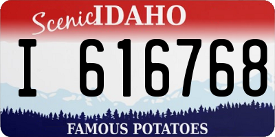 ID license plate I616768