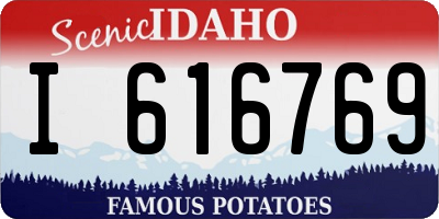 ID license plate I616769