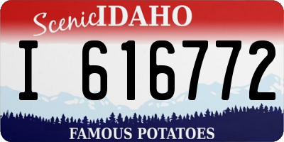 ID license plate I616772