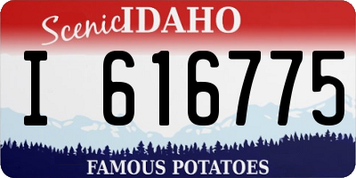ID license plate I616775