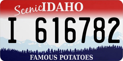 ID license plate I616782