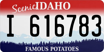 ID license plate I616783