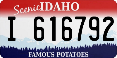 ID license plate I616792