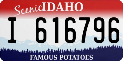 ID license plate I616796