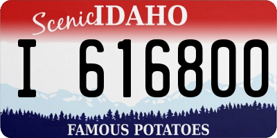 ID license plate I616800