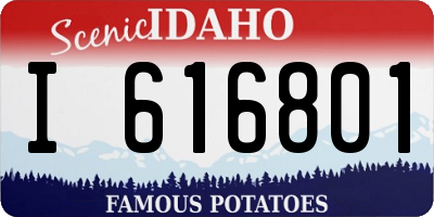 ID license plate I616801