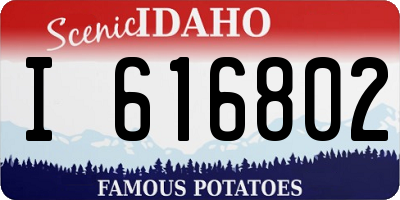 ID license plate I616802