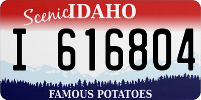 ID license plate I616804