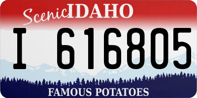 ID license plate I616805