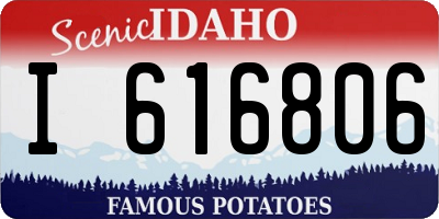 ID license plate I616806