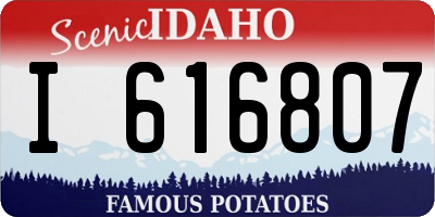 ID license plate I616807