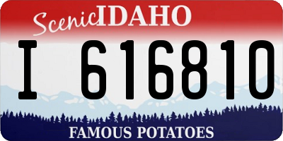 ID license plate I616810