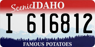 ID license plate I616812