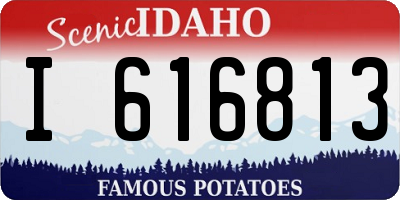 ID license plate I616813