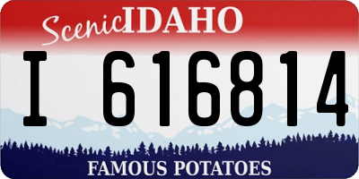 ID license plate I616814