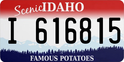 ID license plate I616815