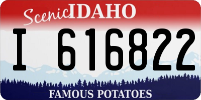ID license plate I616822