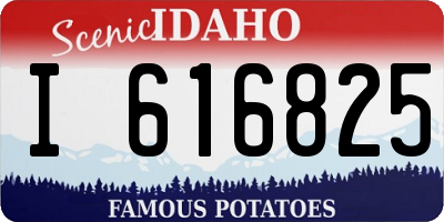 ID license plate I616825