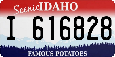 ID license plate I616828